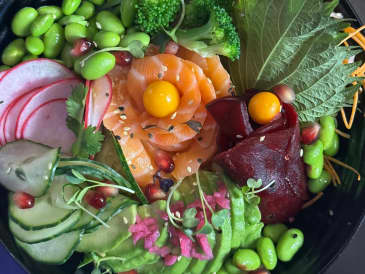 Tempura Lachs Bowl